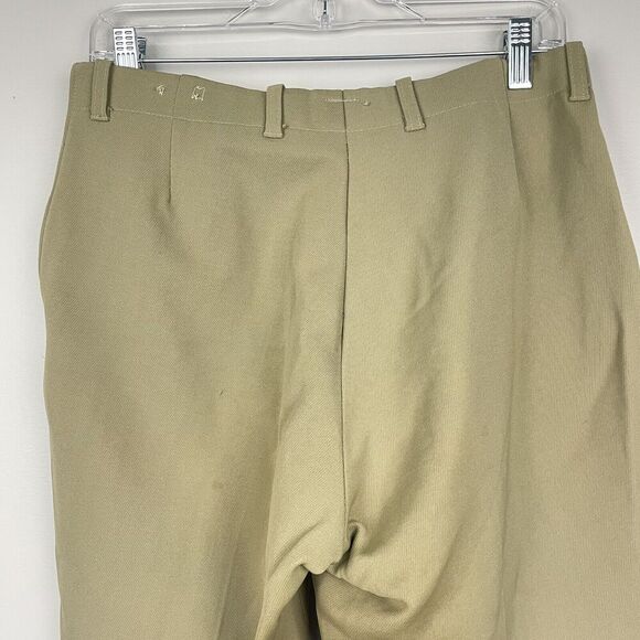 Tailored Sportsman Equestrian Riding Breeches Size 30 Khaki Side Zip Knee Patch - Picture 9 of 13